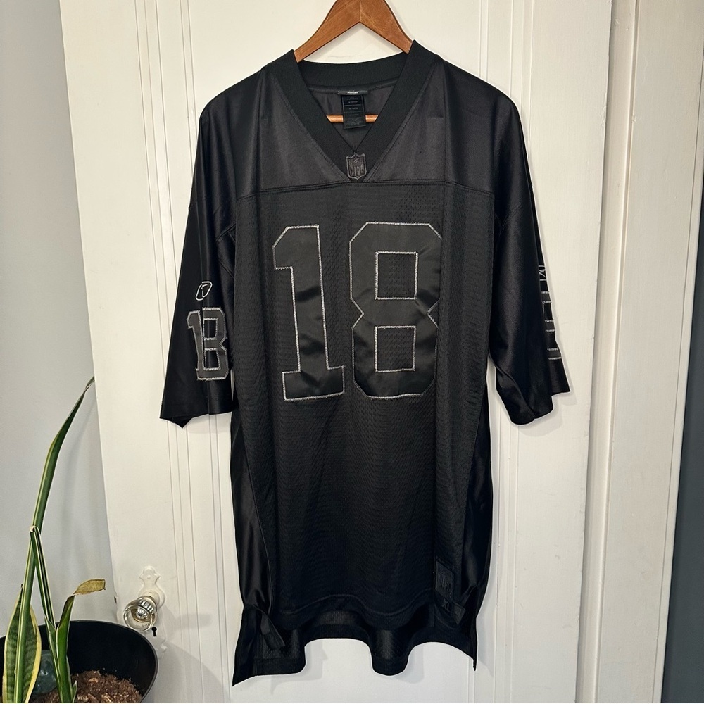 Vintage NFL Oakland Raiders Randy Moss 18 Football Jersey XL